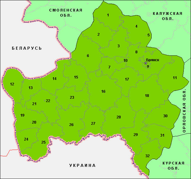 Районы Брянской области