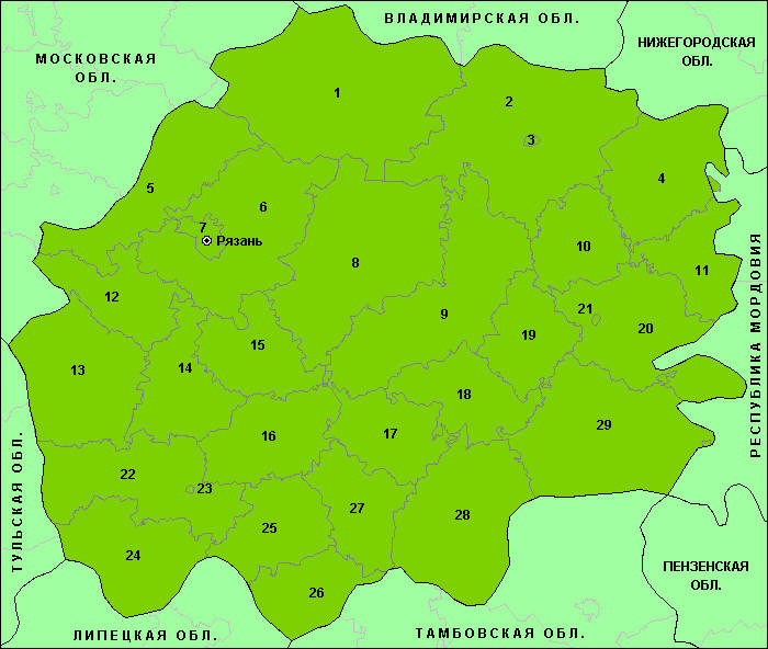 Районы Рязанской области