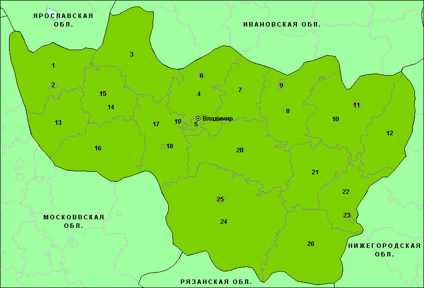 Районы Владимирской области