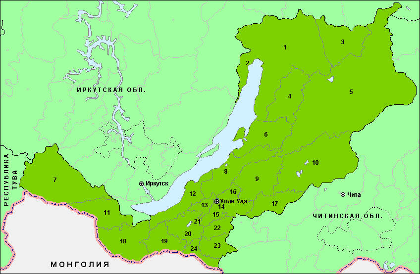 Районы Республики Бурятия
