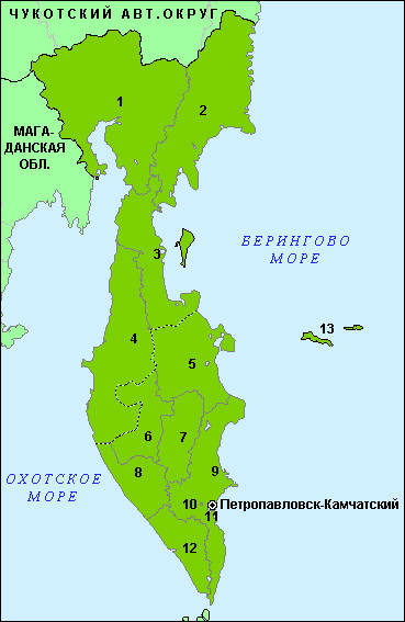 Районы Камчатской области