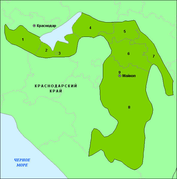 Районы Республики Адыгея