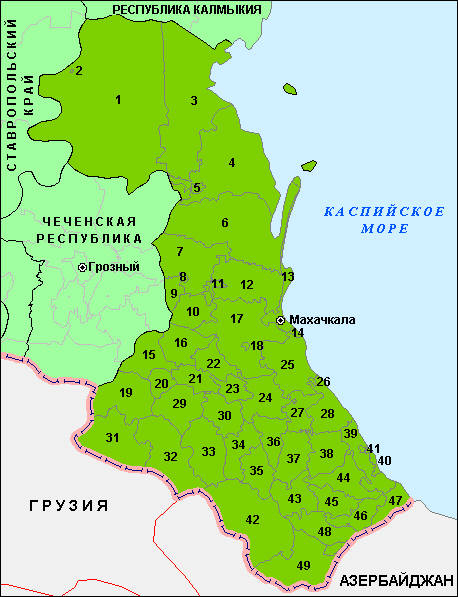 Районы Республики Дагестан