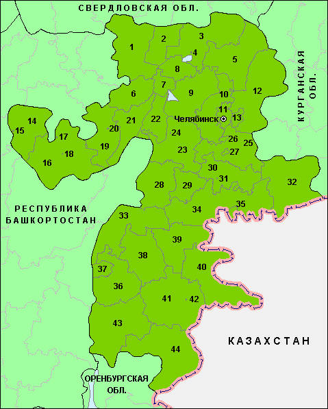 Районы Челябинской области