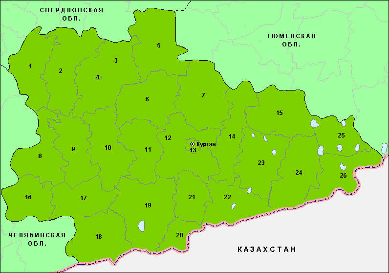 Районы Курганской области