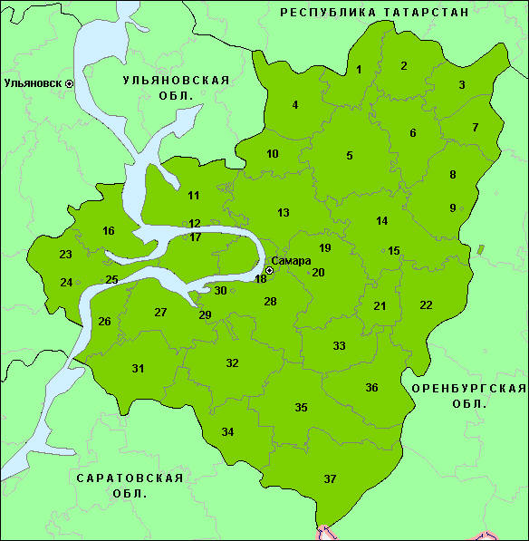 Районы Самарской области