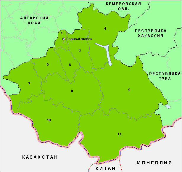 Районы Республики Алтай
